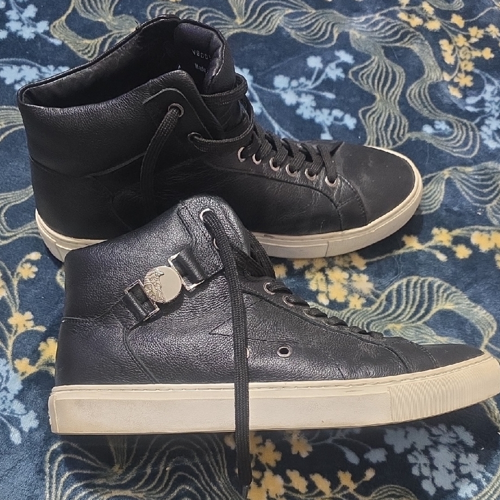 Versace Collection Black High-Top Sneakers
